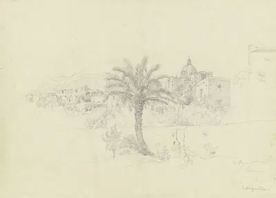 Im Garten von Pagano auf Capri by Карл Морганштерн, 1835 — digital art print download