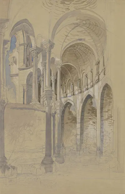 Kloster Heisterbach im Siebengebirge, Ruine des Chorabschlusses by Карл Морганштерн — digital art print download