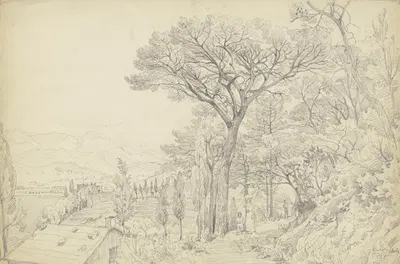Pines on the Riviera by Карл Морганштерн, 1841 — digital art print download