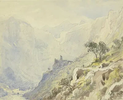 Saint Guilhem le Désert by Карл Морганштерн, 1841 — digital art print download