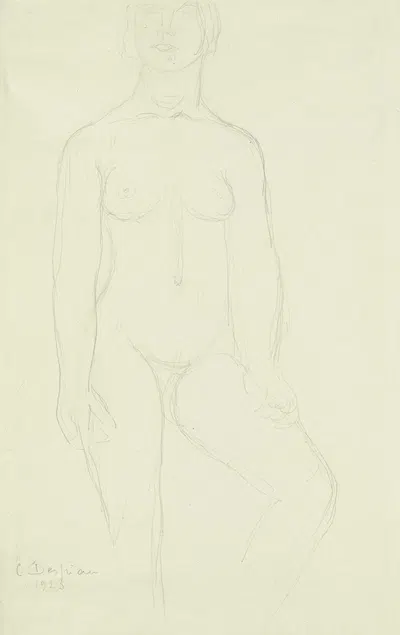 Female nude by Charles Despiau, 1923 — digital art print download