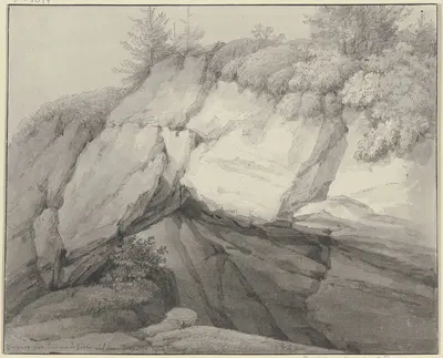 Rockcave in the mountains by Кристиан Георг Шютц младший, 1799 — digital art print download