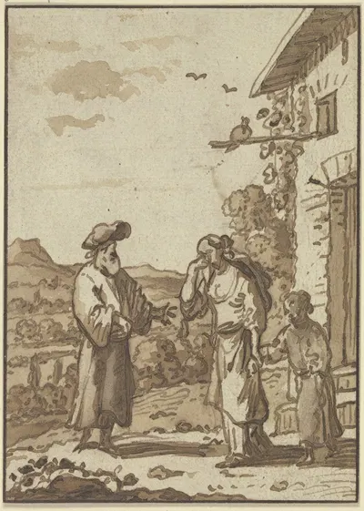 Abrahams Verstoßung der Hagar by Кристиан Вильгельм Эрнст Дитрих — digital art print download