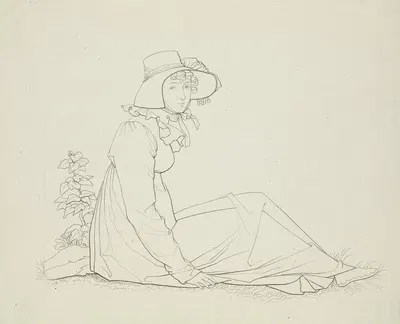 Bildnis der Elisabeth Malß, geborene Hofmann (Taunusreise) by Christian Xeller — digital art print download