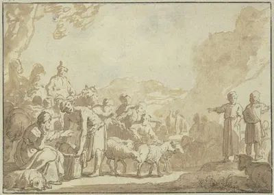 Abraham und Lot trennen sich by Claes Cornelisz. Moeyaert — digital art print download
