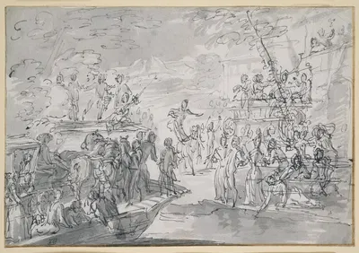 Scene at the fair by Claude Gillot — digital art print download