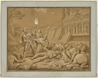 Sueno's death by Конрад Мартин Мец, 1818 — digital art print download