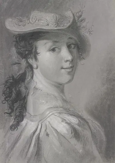 A Young Woman as a Personification of Spring by Корнелис Трост, 1749 — digital art print download
