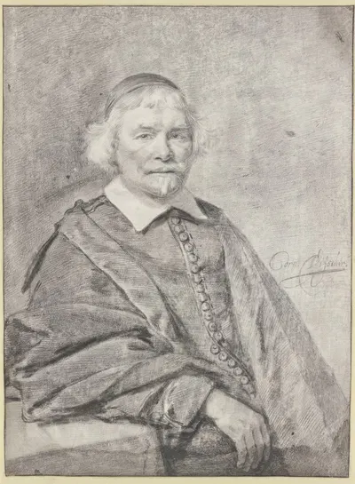 Bildnis des Robert Junius in seinem vorletzten, 48. Lebensjahr by Cornelis Visscher — digital art print download
