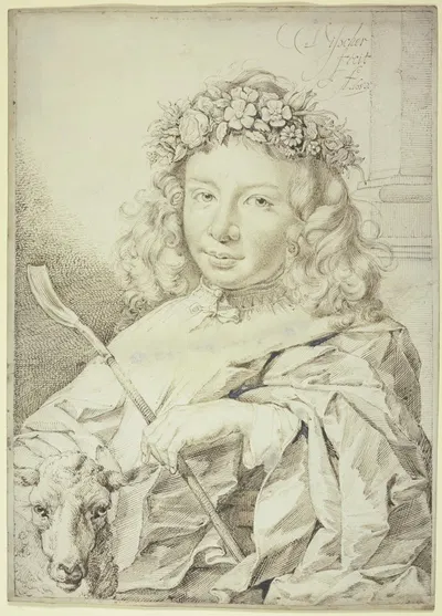 Bildnis eines Knaben als Hirtenjunge by Cornelis Visscher, 1653 — digital art print download