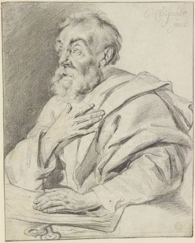 Der Heilige Petrus in einem Buche lesend by Cornelis Visscher — digital art print download