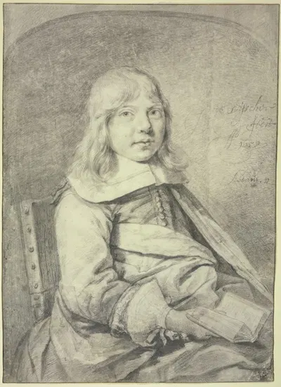 Portrait of a boy by Cornelis Visscher, 1658 — digital art print download
