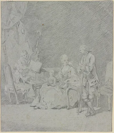 Family making music by Даниэль Николай Ходовецкий — digital art print download