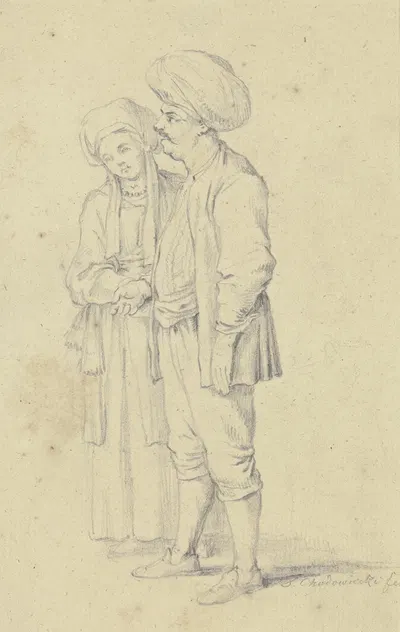 Turkish couple by Даниэль Николай Ходовецкий — digital art print download
