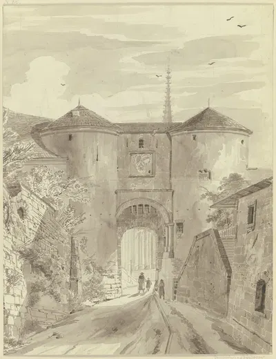 Altes Stadttor mit zwei Türmen by Доменико Квальо-младший — digital art print download