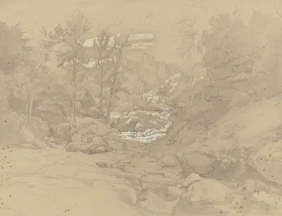 Felsental bei Gragnano unweit von Castel a Mare by Эдуард Вильгельм Позе — digital art print download