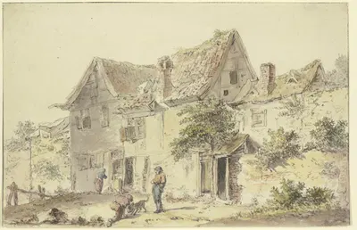 In front of a farmstead by Эмануэль Мюрант — digital art print download