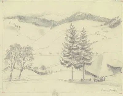 Blick auf das winterliche Bernau by Эмиль Рудольф Вайс, 1922 — digital art print download