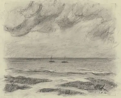View of the sea by Emil Rudolf Weiss, 1914 — digital art print download
