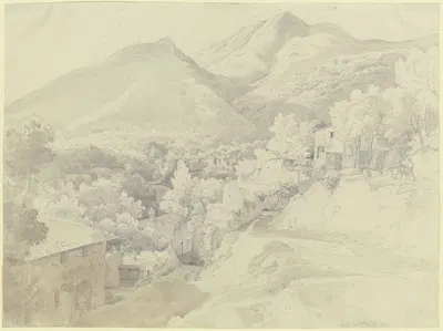 Ansicht von Massa di Carrara by Эрнст Фриз, 1825 — digital art print download