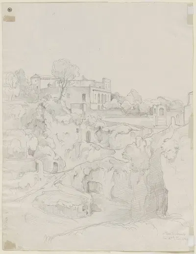 Ansicht von Piano di Sorrento by Эрнст Фриз, 1826 — digital art print download