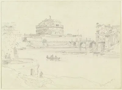 Castel Sant'Angelo in Rome by Эрнст Фриз, 1825 — digital art print download