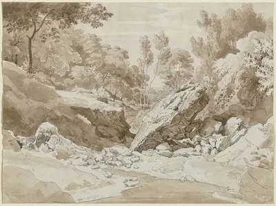 Felslandschaft bei Massa di Carrara by Эрнст Фриз, 1825 — digital art print download