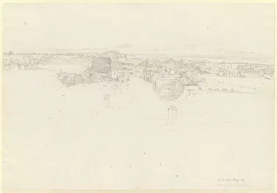 Rom, Blick nach Süden über das Forum Romanum vom Turm des Kapitols by Эрнст Фриз, 1824 — digital art print download