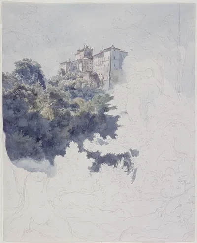 Villa Chigi near Ariccia by Эрнст Фриз, 1824 — digital art print download
