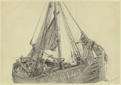 Fishing boat by Фридрих Эрнст Морганштерн, 1886 — digital art print download