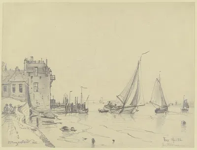 Hafen in Veere auf Walcheren by Фридрих Эрнст Морганштерн, 1882 — digital art print download