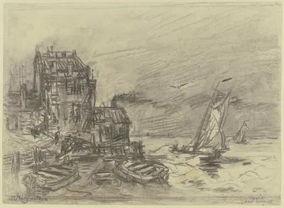 Veere port by Фридрих Эрнст Морганштерн — digital art print download