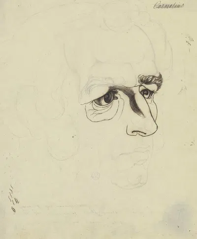 Male head by Eugen Eduard Schäffer — digital art print download