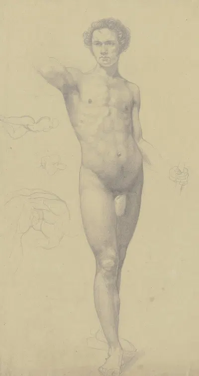 Mänlicher Akt, stehend en face by Eugen Eduard Schäffer — digital art print download