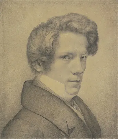 Selbstbildnis des Künstlers im Alter von 20 Jahren by Eugen Eduard Schäffer, 1821-1822 — digital art print download