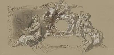 Kopfleiste mit figürlichem Schmuck by Евген Климш — digital art print download