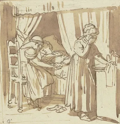 Sterbende Mutter nimmt Abschied by Евген Климш — digital art print download