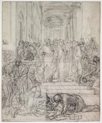 Die Predigt des Heiligen Paulus in Ephesus by Eustache Le Sueur — digital art print download
