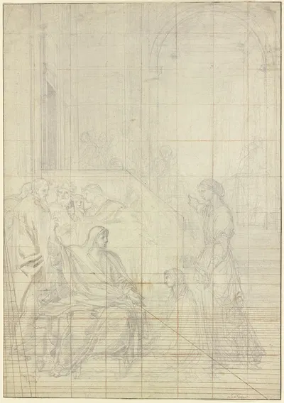 Christus bei Maria und Martha by Eustache Le Sueur — digital art print download