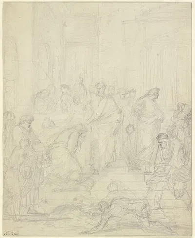 Die Predigt des Heiligen Paulus in Ephesus by Eustache Le Sueur — digital art print download