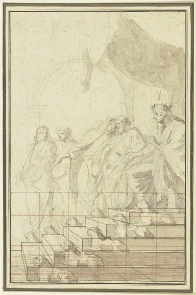 Salomon und die Königin von Saba by Eustache Le Sueur — digital art print download