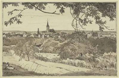View on Oberursel by Ferdinand Balzer, 1909 — digital art print download