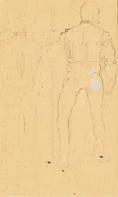 Zwei Studien zu Krieger by Ferdinand Hodler — digital art print download