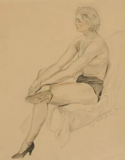 Female study by Сергей Чехонин — digital art print download