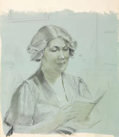 Portrait of the artist’s wife, Lydia Vytchegjanine by Сергей Чехонин — digital art print download