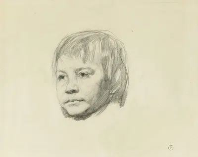 Head of a young boy by Valentin Alexandrovich Serov — digital art print download