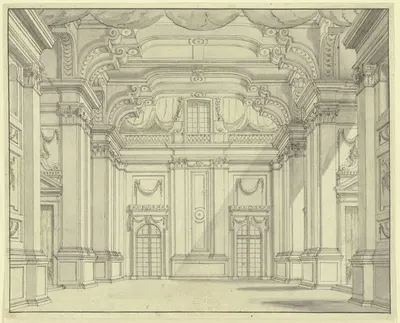 Rococo room by Ferdinando Galli Bibiena — digital art print download