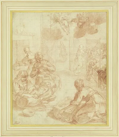 Birth of the Blessed Virgin Mary by Francesco Albani — digital art print download