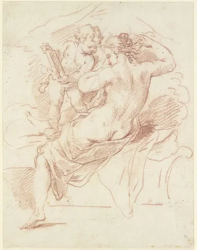 Toilette der Venus, Amor als Spiegelhalter by Francesco Bartolozzi — digital art print download