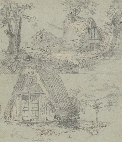 Study sheet; Farmhouses by Франческо Лондоньо — digital art print download
